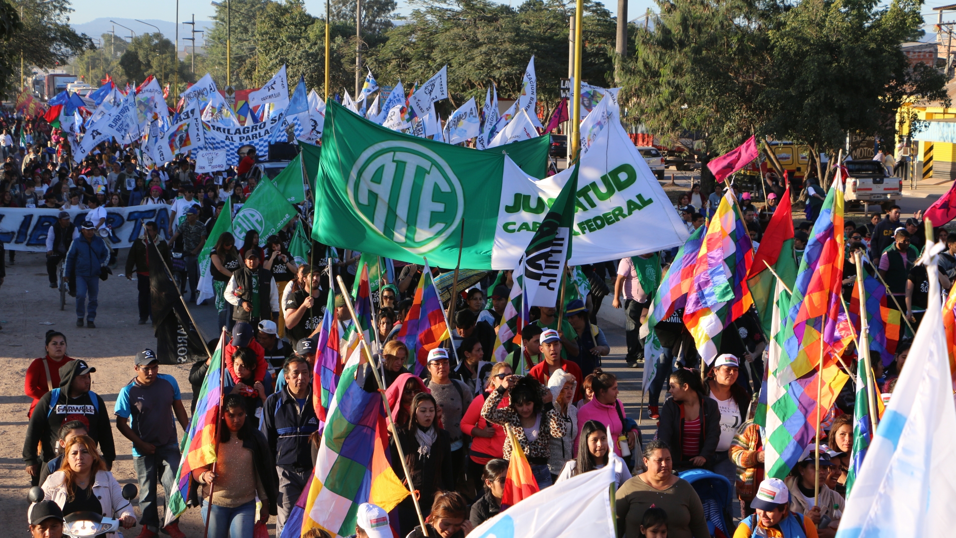 ATE Capital marchó en Jujuy por la memoria, contra la impunidad y por la libertad de Milagro Sala